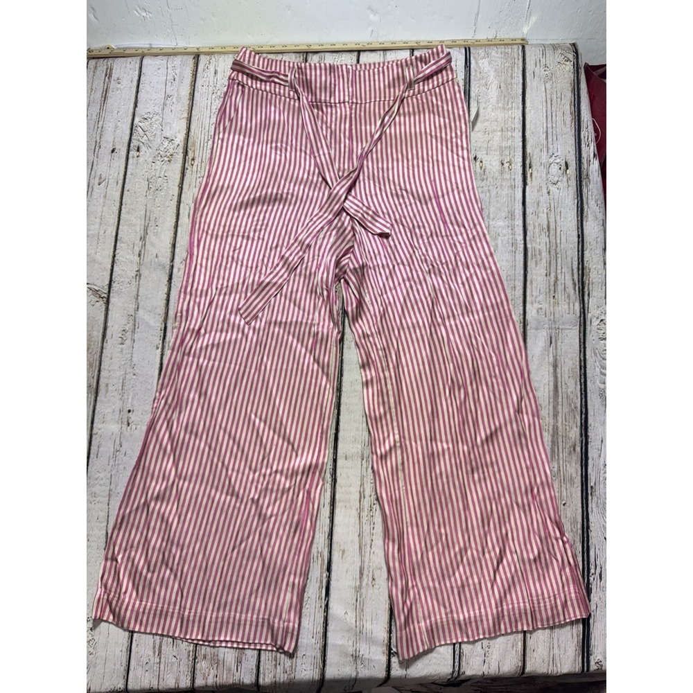 ett:twa by Anthropologie Womens Size US 14 Striped Pink Wide Leg‎ Pants NWT - Picture 9 of 11